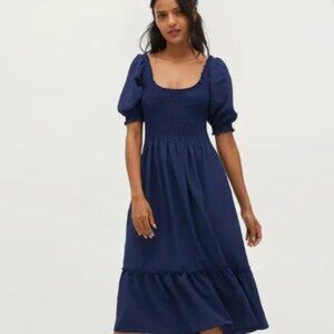 Louisa Nap Dress Wrinkle Resistant Navy Crepe in M